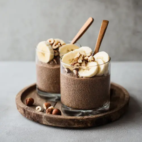 Chocolate Banana Chia Pudding Cups