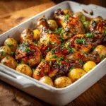 Honey Garlic Roasted Chicken and Potatoes 3 Honey Garlic Roasted Chicken and Potatoes