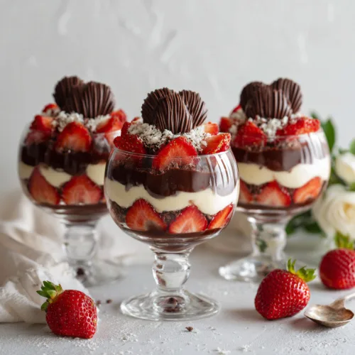 Strawberry Chocolate Brigadeiro Trifles