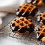Chocolate-Dipped Mini Cinnamon Waffles