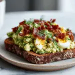 Avocado Egg Salad Toast with Crispy Bacon