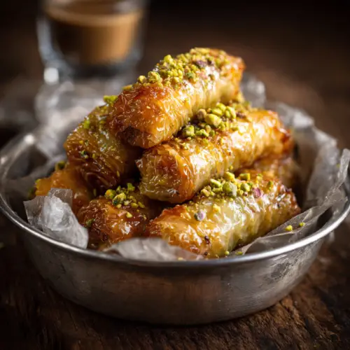 Rolled Pistachio & Walnut Baklava Fingers