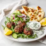Mediterranean Meatballs with Yogurt Sauce 3 Mediterranean Meatballs with Yogurt Sauce