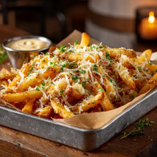 Garlic Parmesan Fries with Aioli