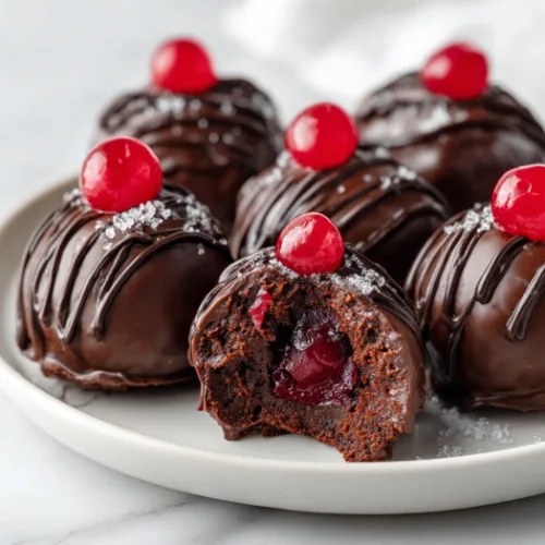 Chocolate Cherry Truffle Bombs