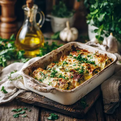 Baked Eggplant Rollatini with Ricotta & Parmesan