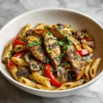 Garlic Herb Chicken with Roasted Veggie Penne