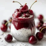 Cherry Vanilla Chia Pudding Parfait