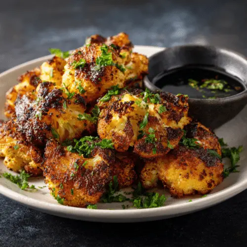 Crispy Spiced Roasted Cauliflower Bites