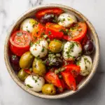 Mediterranean Tomato Mozzarella Olive Salad