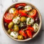 Mediterranean Tomato Mozzarella Olive Salad