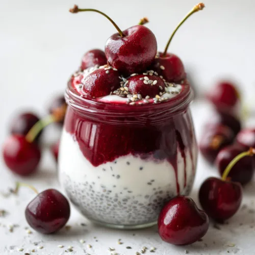Cherry Vanilla Chia Pudding Parfait