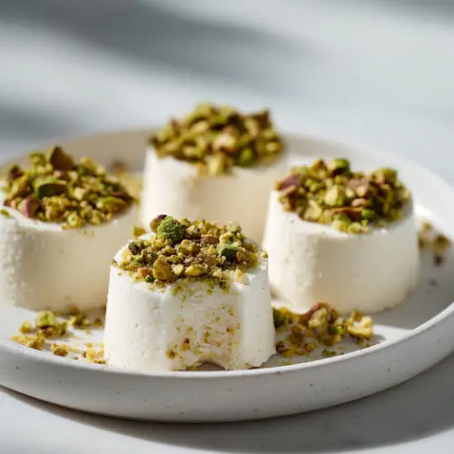 Frozen Pistachio Bites with Coconut Cream
