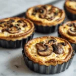 Mini Mushroom Cheese Quiches