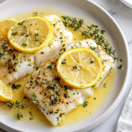 Baked Lemon Garlic Cod
