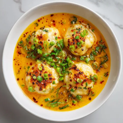 Spicy Thai Coconut Soup with Dumplings