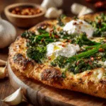 Broccoli Rabe and Burrata Pizza