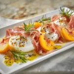 Burrata with Prosciutto, Apricots & Rosemary