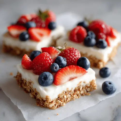 Frozen Yogurt Berry Granola Bars