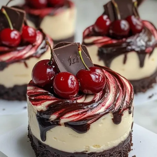Mini Black Forest Cheesecakes