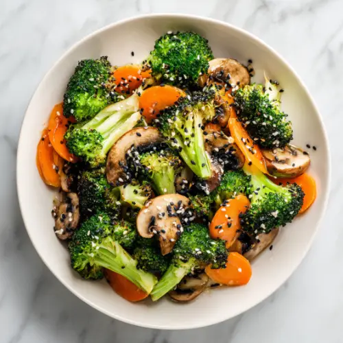 Sesame Garlic Stir-Fried Veggies