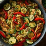 Garlic Herb Chicken with Sautéed Zucchini and Bell Peppers