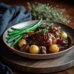 Braised Chicken Leg in Red Wine Reduction