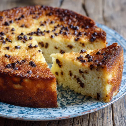 French-Style Baked Ricotta Cake with Chocolate Chips