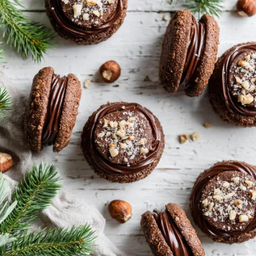 Chocolate Hazelnut Sandwich Cookies