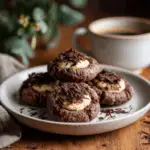 Chocolate Thumbprint Cookies with Vanilla Cream