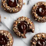Chocolate Hazelnut Thumbprint Cookies