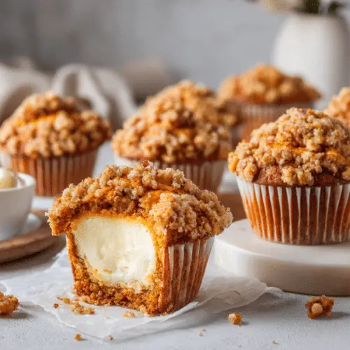 Carrot Cake Cheesecake Muffins