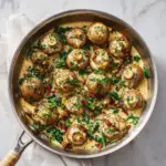 Creamy Garlic Parmesan Mushrooms with Spinach