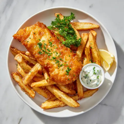 Classic Beer-Battered Fish and Chips