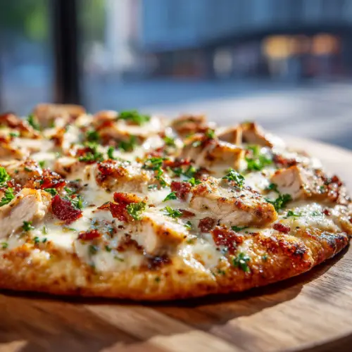 Grilled Chicken Bacon Ranch Pizza