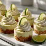 Mini Key Lime Cheesecakes with Whipped Cream