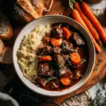 Slow-Cooked Beef Stew with Carrots over Fluffy Couscous 3 Slow-Cooked Beef Stew with Carrots over Fluffy Couscous