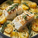Cod & Potatoes in Rosemary Cream Sauce Recipe