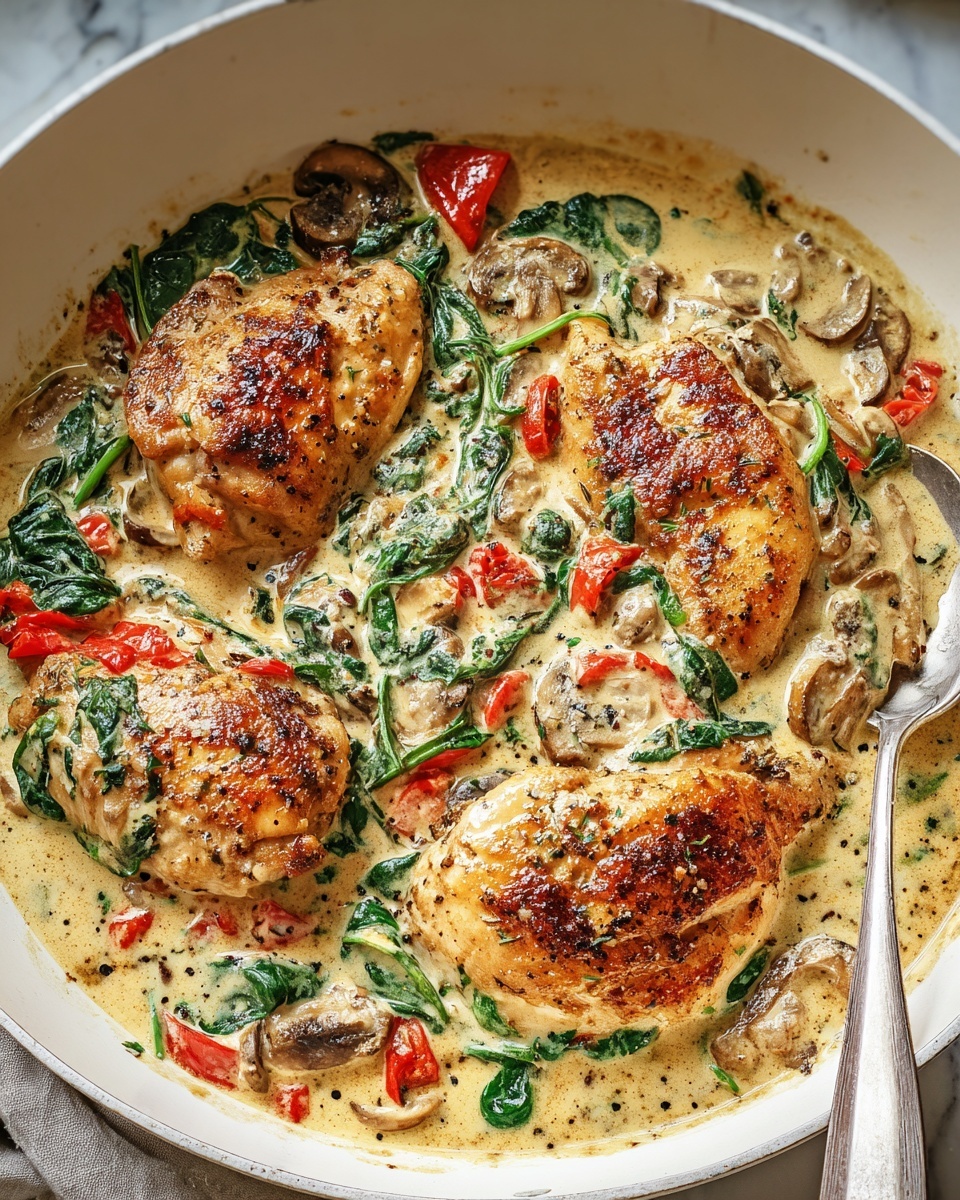 Creamy Tuscan Chicken with Sun-Dried Tomatoes and Spinach Recipe