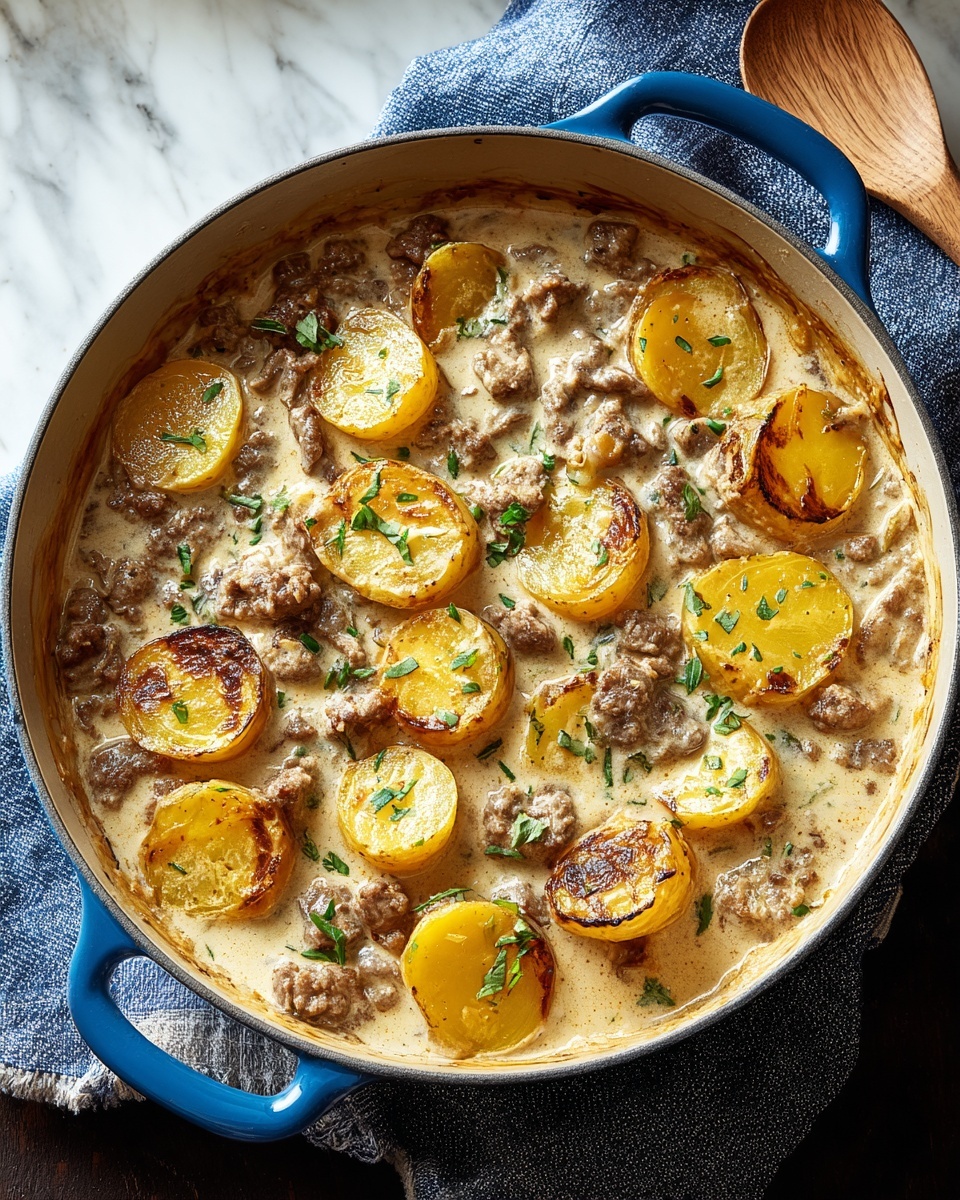 Creamy One-Pot Beef and Potato Casserole – Cozy & Simple Dinner Recipe