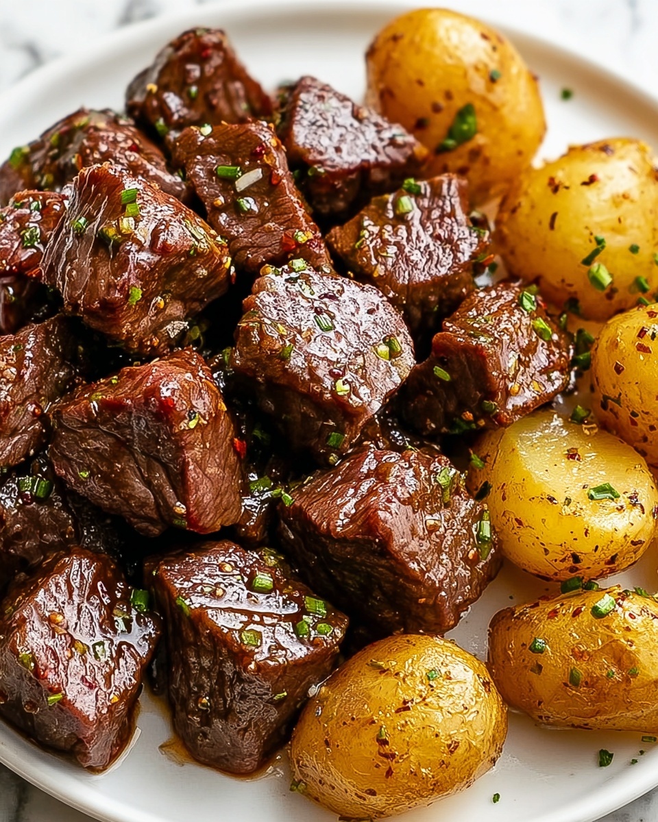 Garlic Butter Steak Bites and Potatoes (Tender & Crispy!) Recipe 6 Garlic Butter Steak Bites and Potatoes (Tender & Crispy!) Recipe - Recipe Image