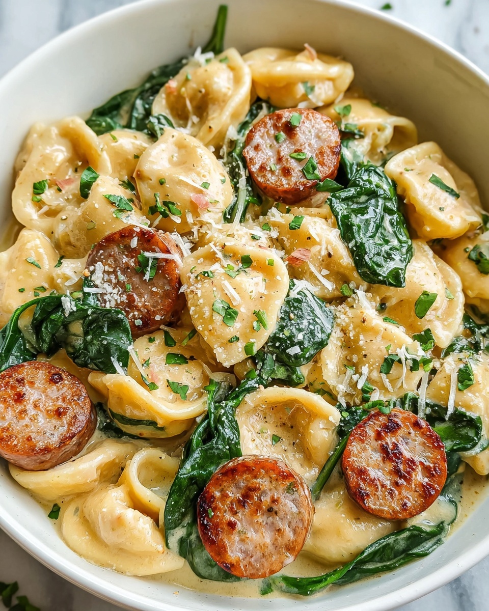 Creamy Pierogi and Turkey Sausage Skillet Recipe - Recipe Image