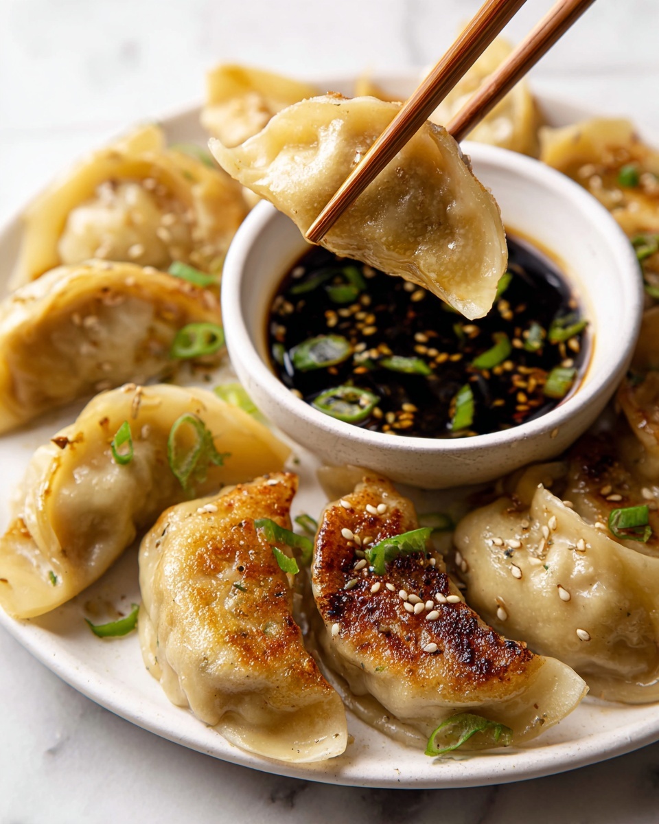 Crispy Pan-Fried Pork Dumplings with Hoisin and Green Onion Recipe
