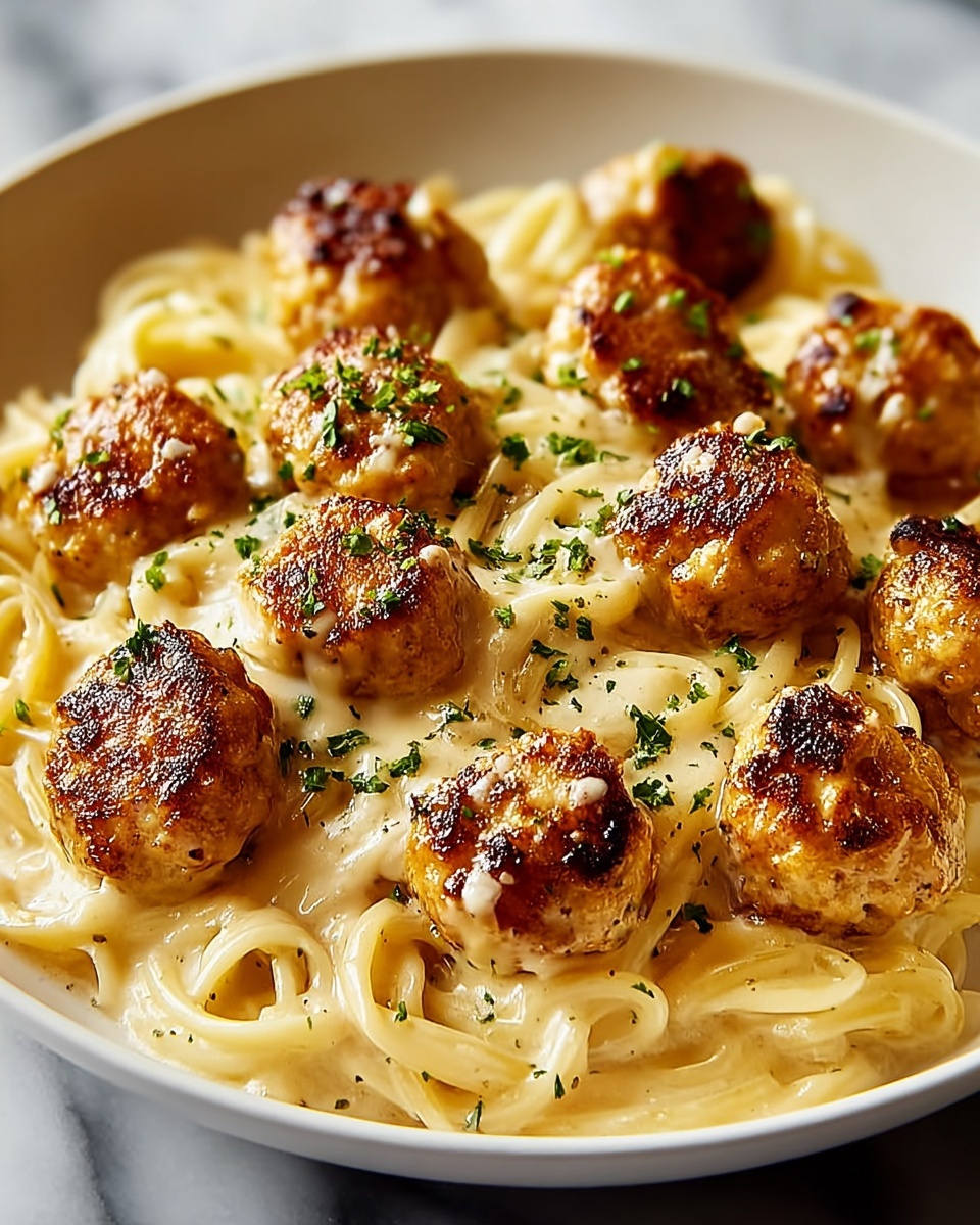 Garlic Butter Chicken Bites with Creamy Parmesan Pasta Recipe