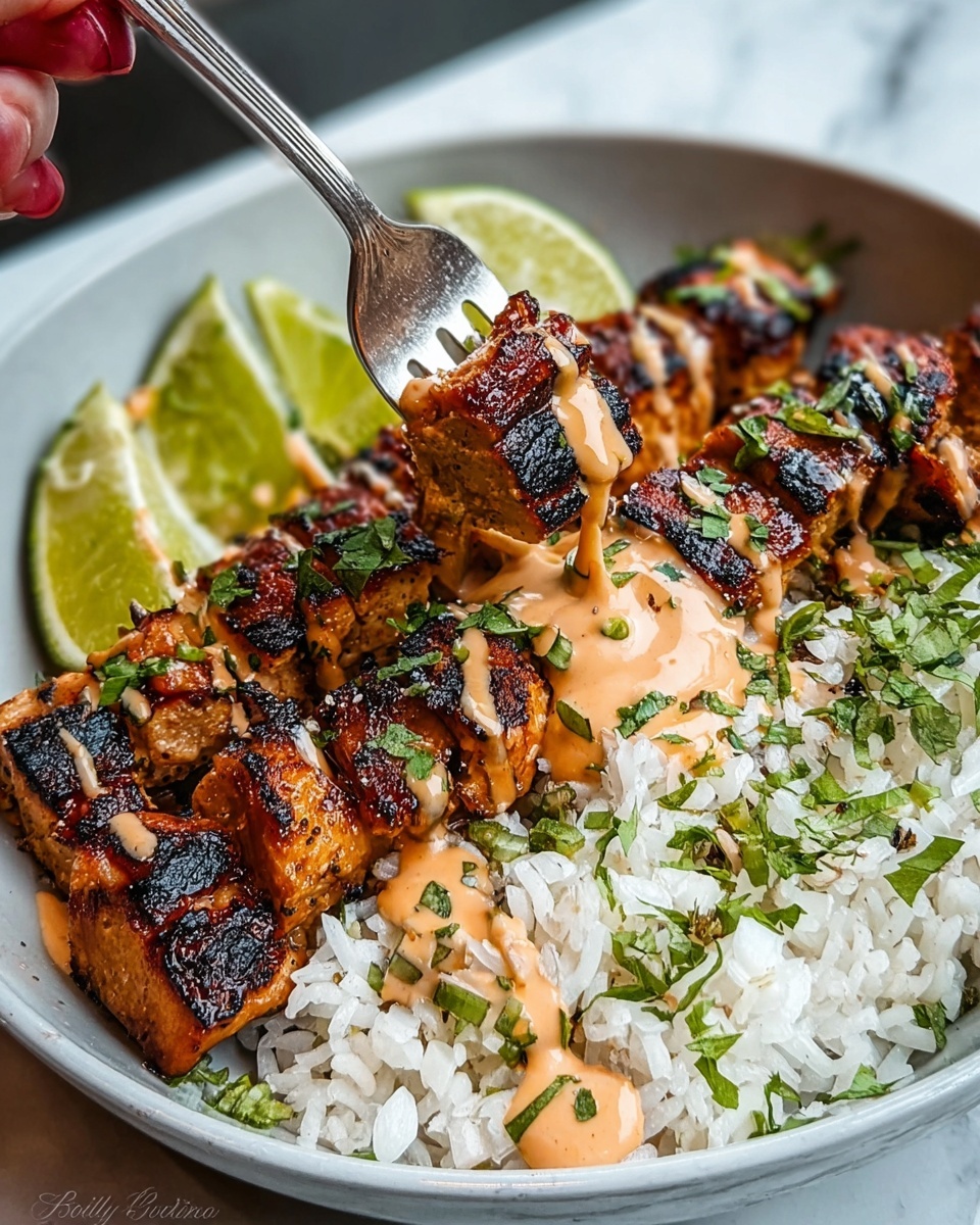 Sweet Chili Chicken Bowl with Coconut Lime Drizzle Recipe - Recipe Image