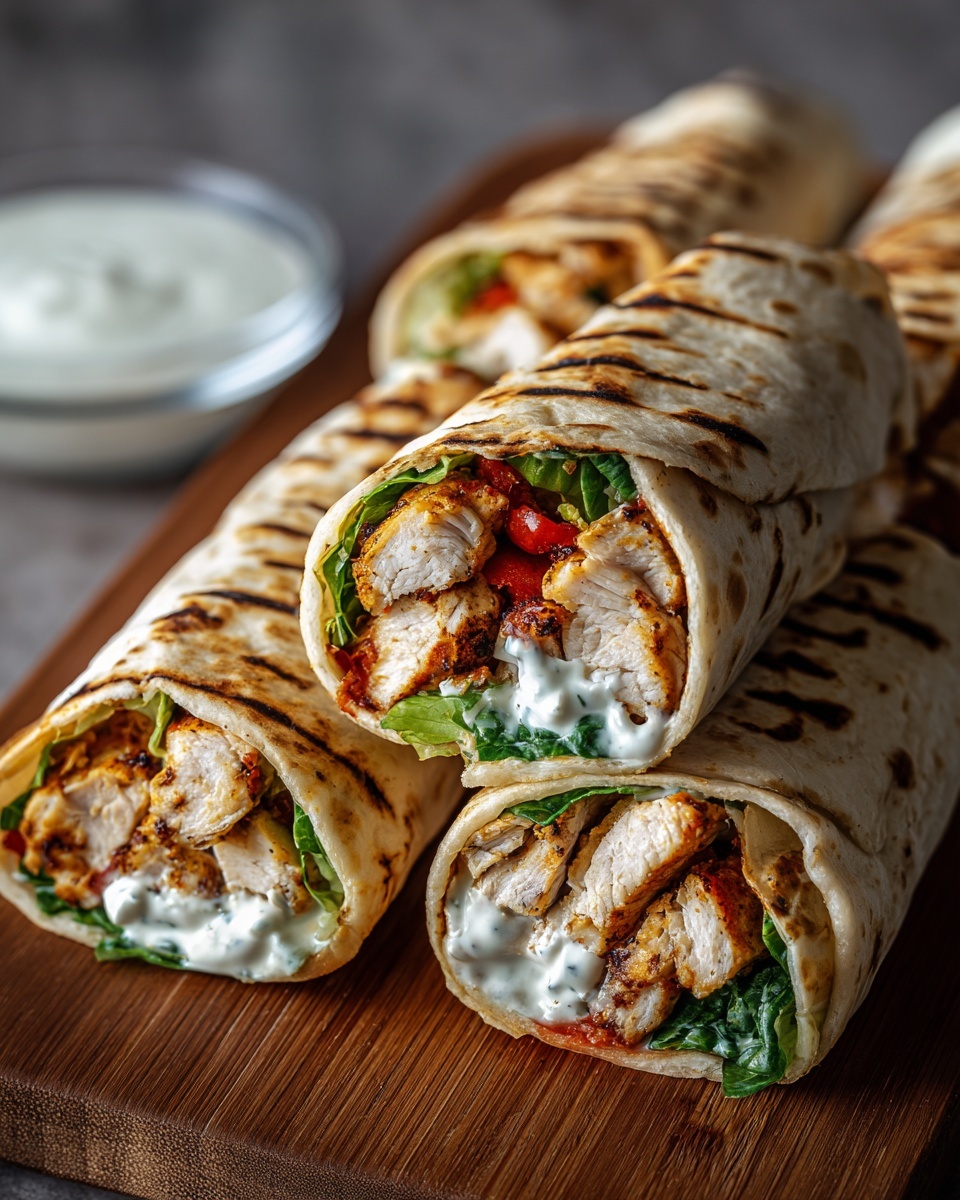 Crispy Air Fryer Chicken & Mozzarella Wraps Recipe - Recipe Image