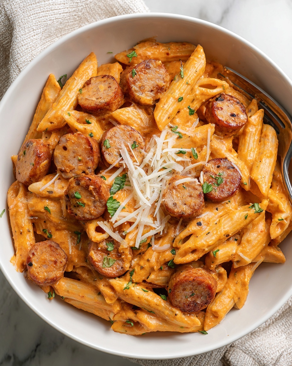 Creamy Cajun Sausage Pasta Recipe - Recipe Image