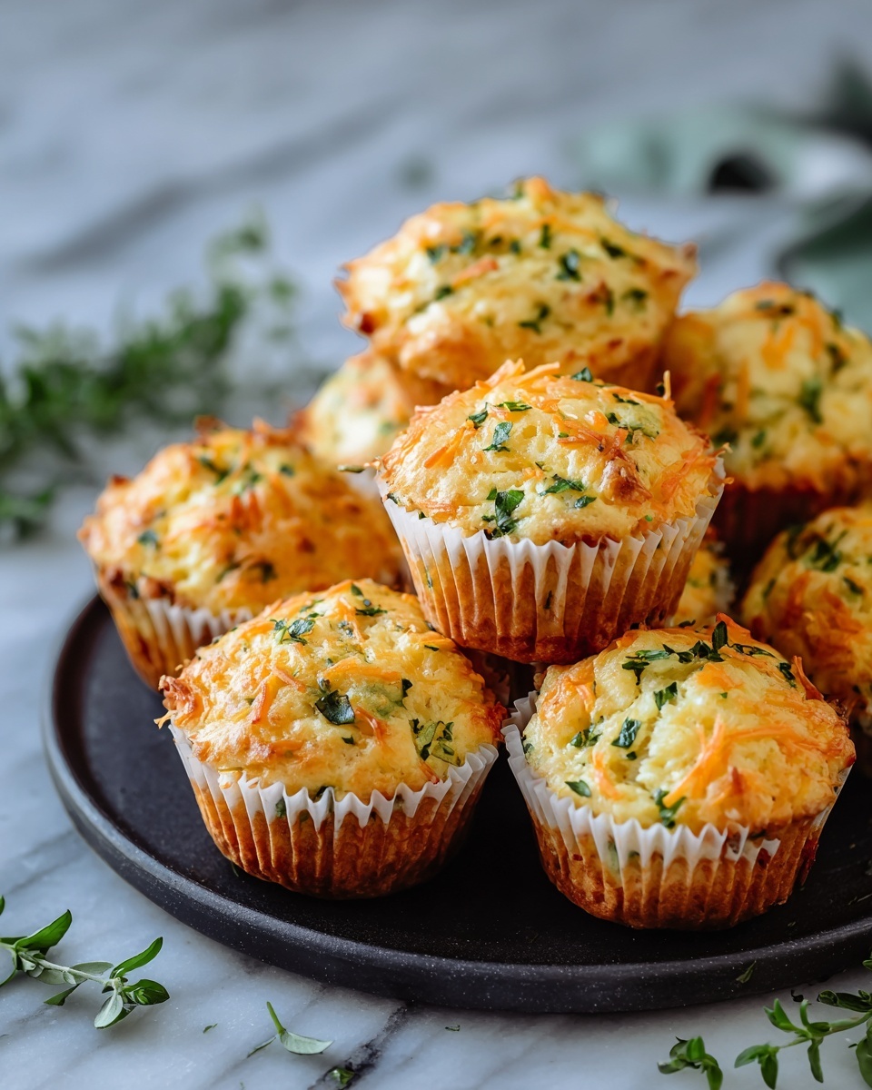 Delicious Savory Cheese Muffins Recipe - Recipe Image