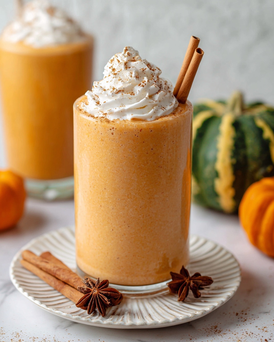 Creamy Pumpkin Smoothie with Banana and Spices Recipe - Recipe Image