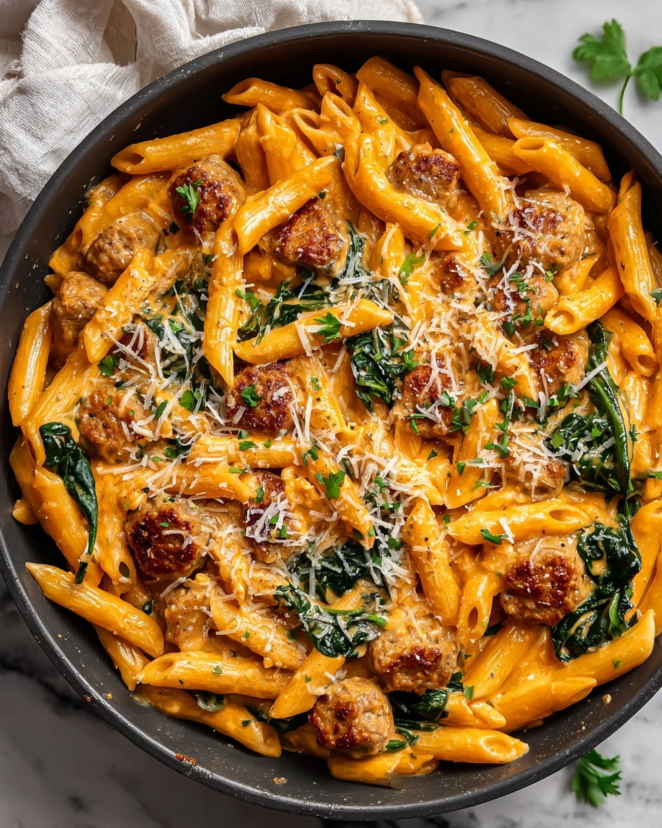 One Pot Creamy Cajun Sausage Pasta Recipe 6 One Pot Creamy Cajun Sausage Pasta Recipe - Recipe Image
